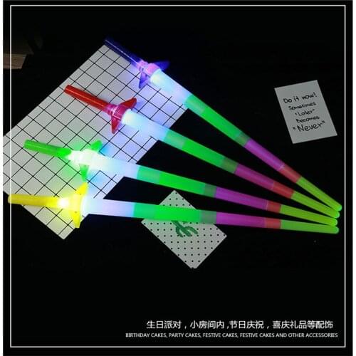 Christmas glowing birthday four-bar concert props telescopic flashing sticks come with electronic led light-emitting stick toys