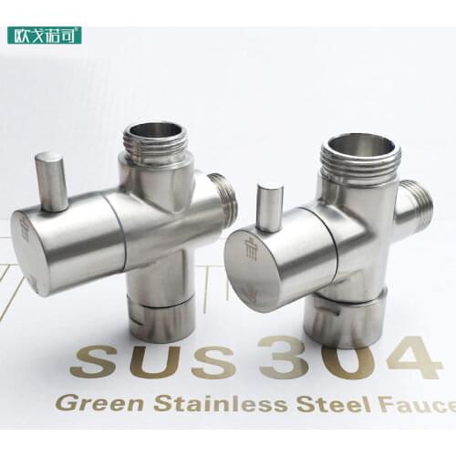 304 Stainless Steel Diverter Valve 3 way Water Separator Shower Tee Adapter