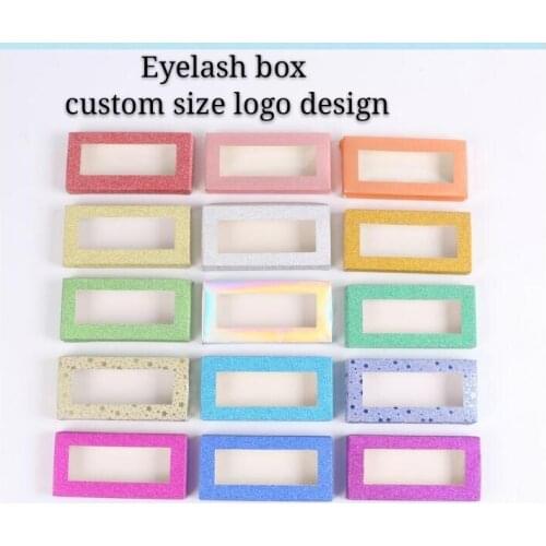 10pcs Custom Eyelash Packaging Paper Box Rectangle Case Bulk Wholesale Custom Lash Boxes Packaging