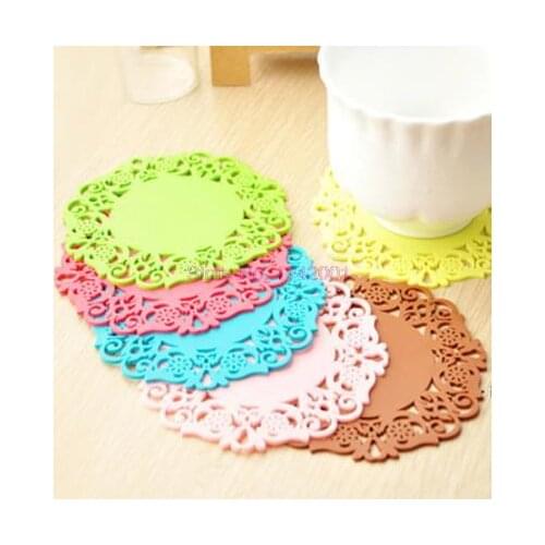 1000pcs Round Cup Bowl Insulation Mat Table Non-Slip Potholder Tableware Pad Home Hotel Placemat FreeShipping
