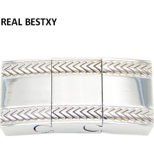 20pcs/lot hole size: 18*4mm Wide Rectangular Stainless Steel Magnetic Clasps For Flat Leather Bracelet Jewelry Making diy jewel