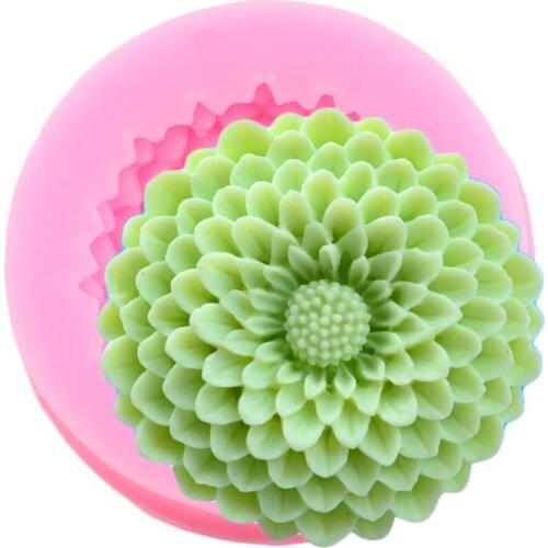 3D Daisy Silicone Mold Flower Chocolate Gumpaste Mould Cupcake Topper Candy Clay Resin Molds Fondant Cake Decorating Tools