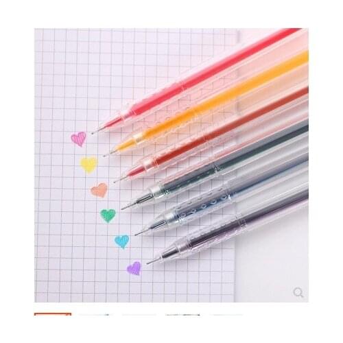 6PCS/LOT M&G Chenguang stationery 0.5 mm school supplies pinkycolor multicolour unisex pen colored gel pen