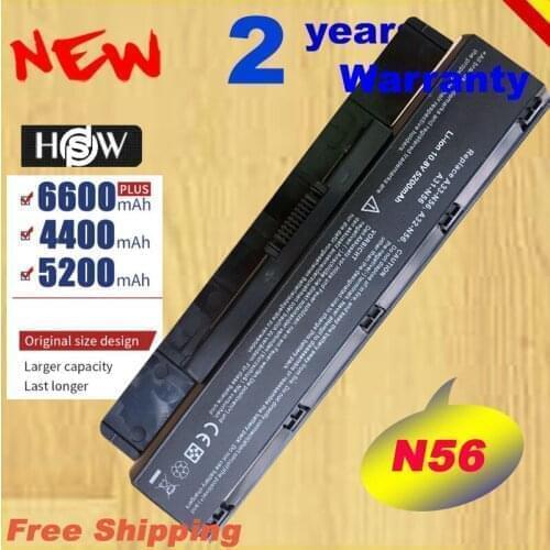 HSW laptop battery A31-N56 For ASUS A32-N56 A33-N56 N46 N76 N56 N46V batteries N56V B53V B53A F45A F45U N76V R500N fast Shipping