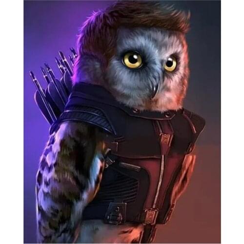 2021 New 5D DIY Full Round/Square Diamond Painting Cartoon Owl Cross Stitch 3D Embroidery Rhinestone Mosaic Home Decor Art Y638