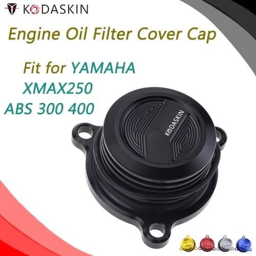 KODASKIN Aluminium Oil Cap Motorcycle Reservoir Cup Engine Oil Filter Cover Cap for YAMAHA XMAX250 ABS 300 400