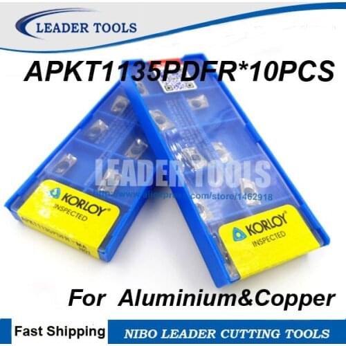 Free Shipping APKT1135PDFR-MA H01*10pcs Carbide Milling Inserts for Face Mill BAP 300R Milling Cutter,Blade for Aluminium&Copper
