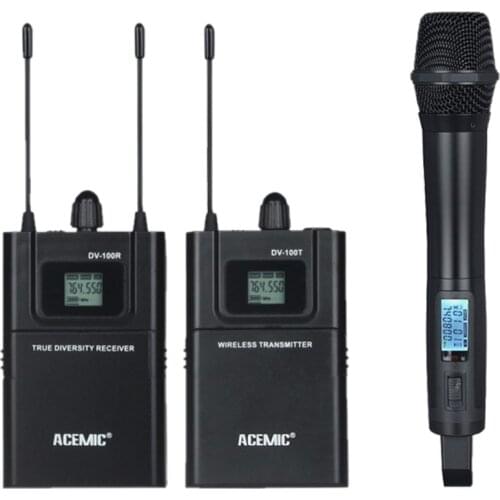New ACEMIC DV-100SET wireless camera recording microphone handheld microphone for interview TV program short movie producing