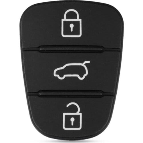 3 Button Remote Key Fob Case Rubber Pad For Hyundai I10 I20 I30 IX35 for Kia K2 K5 Rio Sportage Flip Key