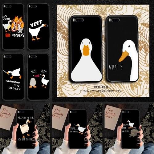 Untitled Goose Game duck Phone case For Xiaomi Mi Max Note 3 A2 A3 8 9 9T 10 Lite Pro Ultra black pretty funda art back fashion