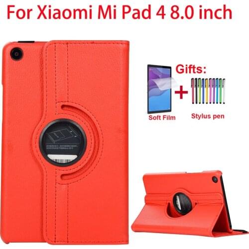360 Degree Rotation Tablet Cover For Xiaomi Mi Pad 4 8.0 inch MiPad 4 Case Flip Stand PU Case For Xiaomi MiPad 4 360 Stand Funda