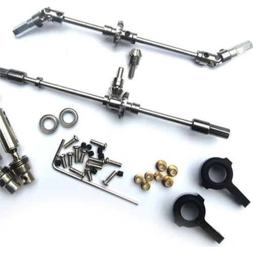For WPL RC Car For MN 1:12 D90 D91 Upgrade Metal Universal Joint Steering Drive Shaft Set & for WPL B14 B24 B16 C14 C24 B36 Part