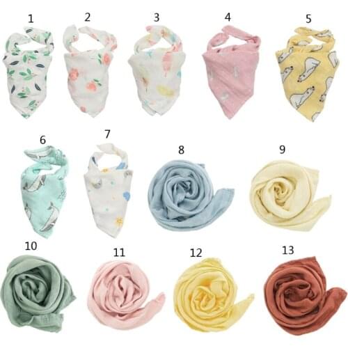 Cotton Baby Blankets Newborn Muslin Swaddle Wrap Feeding Burp Cloth Towel Scarf
