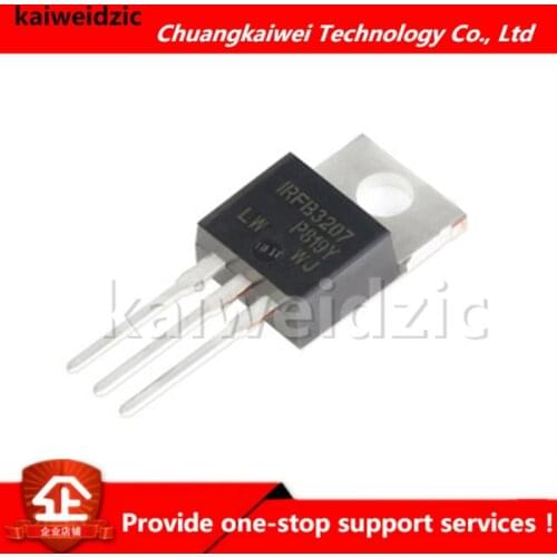 Kaiweikdic New imported original IRFB3207PBF IRFB3207 FB3207 75V/180A TO-220 N-channel MOSFET Triode for inverter