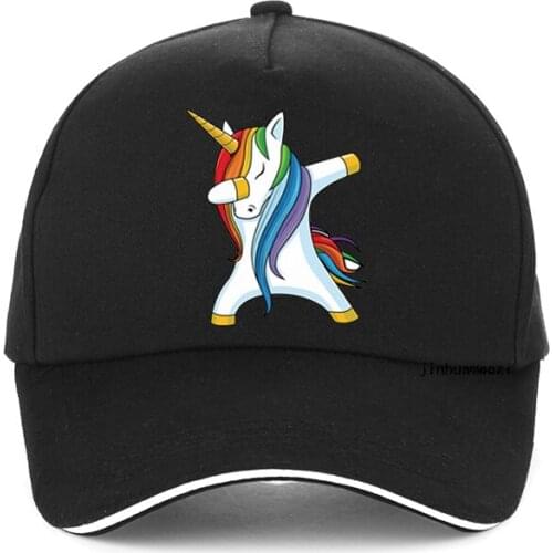 Cute Unicorn Baseball Cap Fashion Hip Hop Hat Summer Man Woman snapback hat Sport Rainbow unicorn Horse Bone Gorras