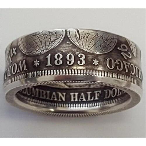 1893 Age History Store Ring Chicago Exposition Outside Inner Side Engraved Jewelry For Men/Woman Spiritual Symbol Accessories