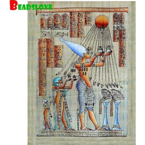 Round Diamond embroidery egyptian DIY Diamond Painting Cross Stitch kits 5d Diamond Mosaic pattern,Hieroglyphs photo puzzle 5d