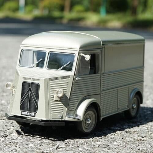 Diecast 1/18 Citroen RV Old Transporter 1962 Alloy Simulation Model Collection Souvenir Ornaments Display Vehicle Toy Gifts