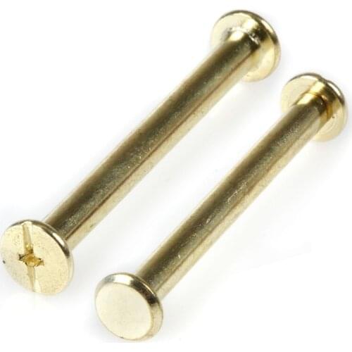 M5*40 Plated Copper Account Screw Rivet /Book Screw / Album Sample Book Docking Cook Pin M5 Hardware