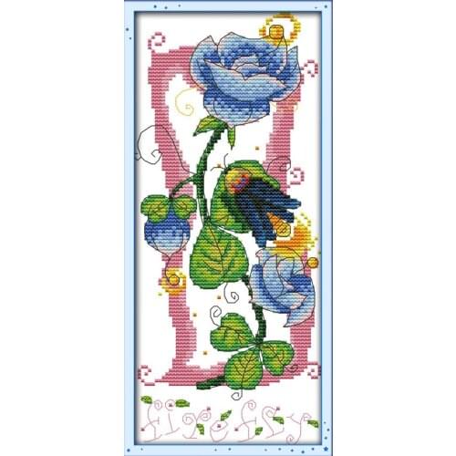 Sound of flowers (2) cross stitch kit cartoon 14ct 18ct count canvas stitches embroidery DIY handmade needlework plus