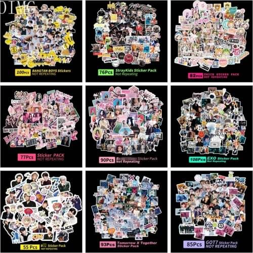 Mix Kpop Stickers Pack Stray Kids Bantan Boys Cute Boys Girls Idol Star Stickers Set Korean Fashion Phone Case Notebook Decor