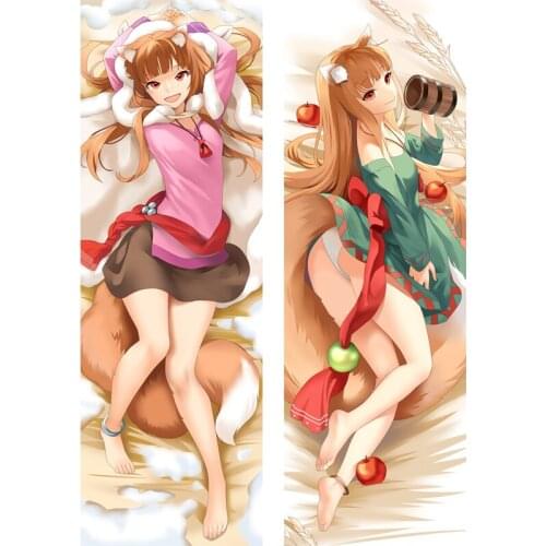 Newly Design Anime boy Girl Body Pillowcase Hugging Dakimakura Spice and Wolf Holo Sexy Cover Home Room