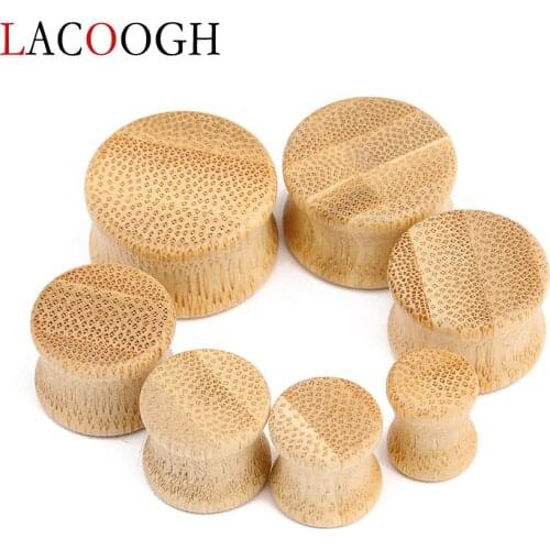 New Style 10/12/14/16mm Hollow Solid Wood Bamboo Ear Plugs Tunnel Piercing Round Flesh Expander Party Body Jewelry for Men Women