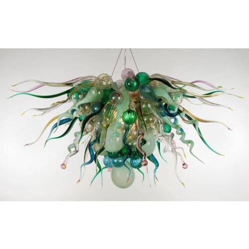 Excellent Home Light Multi Color Hand Blown Glass Crystal Chandelier