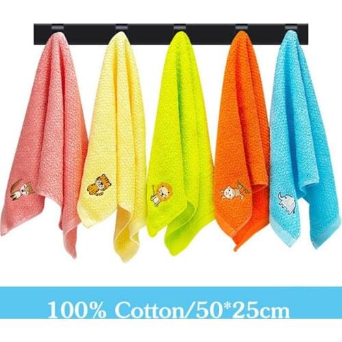 50x250Cm100% Cotton 2/5Pcs Microfiber Cartoon Mixed Childrens Towel Hand Towel Family Cleaning Baby Quality Face High Child For