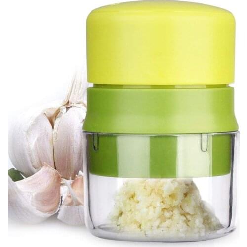 Garlic Press Machine Multifunction Mincer With Storage Container Kitchen Gadget Dishwasher safe