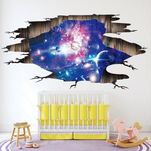 New universe, stars and planets self adhesive wall sticker living room, bedroom, childrens room decoration painting