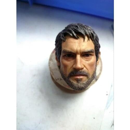 Custom 1/6 Joel The Last of Us Male Head Sculpt For Hot Toys PHICEN Male action Figure toys Collection