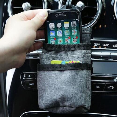 Car Storage Bag Air Vent Dashboard Tidy Hanging Oxford Cloth Organizer Glasses Phone Holder Storage Organizer Car Accessories