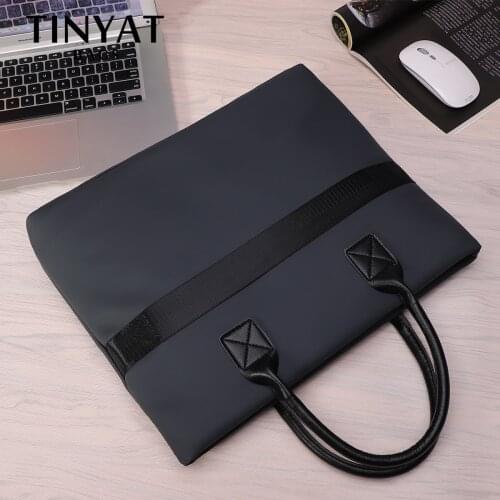 TINYAT Business Laptop Bag Waterproof Notebook Bag suit for Macbook Air Pro 14 inch Computer Shoulder Handbag Briefcase Bag
