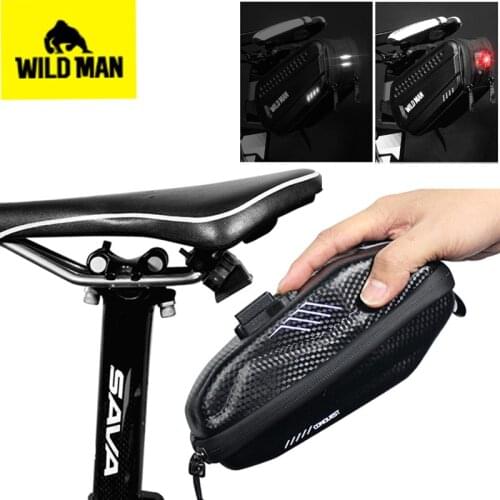 WILD MAN Bike Bag Bicycle Hard Hell Saddle Bag MTB Bike Rear Tail Storage Box Waterproof Bicycle Rack Bag Cycling Accesspries