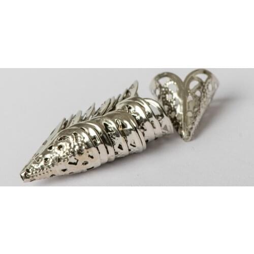 Jewelry finding & components parts Large bronze chechia Hollow out horn receptacle chain accessories materials #JY117