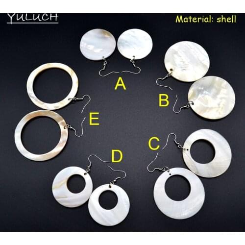Pair new design natural sea shell earring 2017