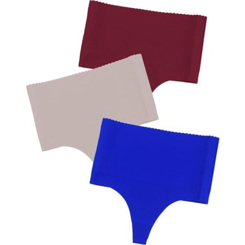 Women Panties High Waist Plus Size Female Sexy Seamless Thong G-string Underwear Women Butt pads Lift Keep Slimming