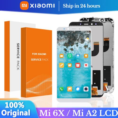 5.99'' AAA Quality LCD With Frame For XiaoMi Mi A2 MIA2 LCD Display Screen Digitizer Replacement For XiaoMi 6X LCD Assembly