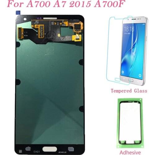 Super AMOLED LCD Screen For Samsung Galaxy A700 Touch Screen Digitizer LCD Display For Samsung A7 2015 A700F A700F A700FD LCD A7