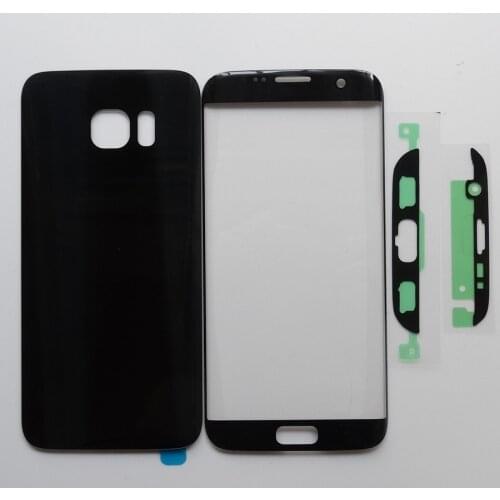 100% new For Samsung Galaxy S7 Edge G935 G935F Front Touch Panel Outer Lens+Rear Battery Door Back Glass Housing Cover+Adhesive