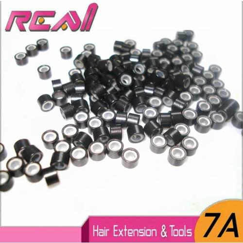 100Pcs 5MM Micro Ring Beads Silicone Bead Link Microring For Feather Hair Extension Tools