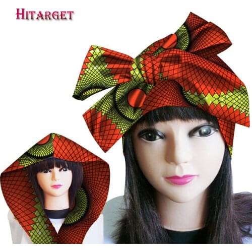 African Women Head Scarf Dashiki Women hair accessories Bazin Riche nigeria tied african head-tiePrint aso oke headtie WYB342