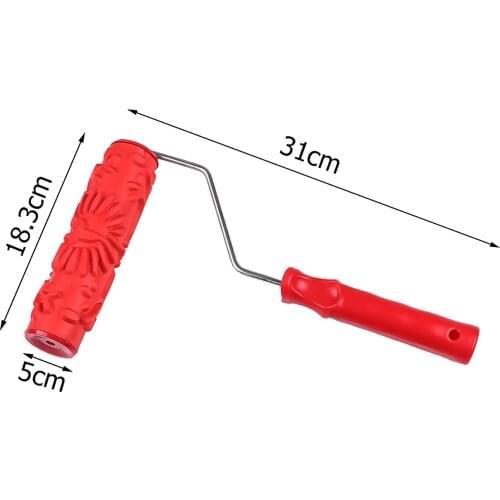 ANENG Floral Wood Pattern Painting Roller Grain Painting Rubber With Handle Wall Painting DIY Decoration Tool