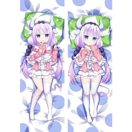 Anime KannaKamui Cosplay Hugging Body Pillow Case Miss Kobayashis Dragon Maid Dakimakura Peachskin Pillow Cover