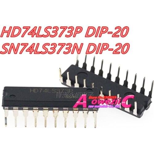 Aoweziic 100% new imported original HD74LS373P SN74LS373N 74LS373 DIP-20 Three state output eight D transparent latch