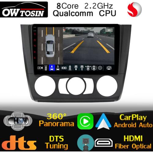 9" IPS Qualcomm CPU Android For BMW 1 Series E81 E82 E87 E88 i20 Car Multimedia Player Radio GPS HDMI 4G LTE 360 Panoramic WiFi