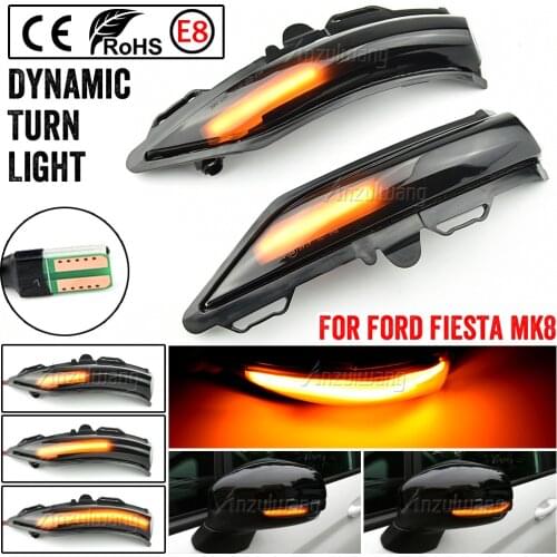 Car Styling For Ford Fiesta ST Line MK8 2018 2019 PUMA 2020 LED Side Wing Dynamic Turn Signal Light Rearview Mirror Indicator