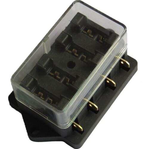 EE support Car Truck 4 Way Circuit Standard ATO Blade Fuse Box Block Holder 12V 24V Sales