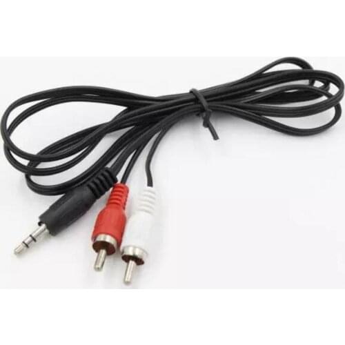 Cheap 1.2M length 3.5mm Male Jack to AV 2 RCA Stereo Music Audio Cable for MP3 iPod Speaker 1000pcs/lot